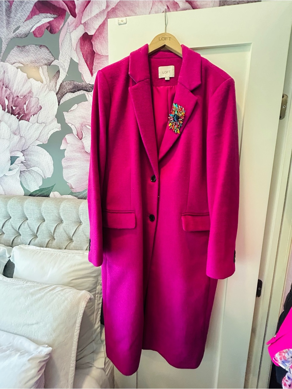 LOFT - WOOL BLEND COAT - SIZE XL